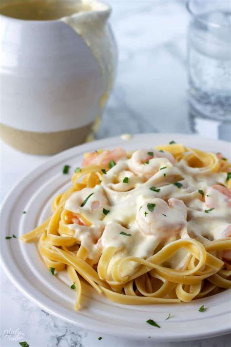 Shrimp Alfredo Pasta Recipe With Homemade Alfredo Sauce • Midgetmomma