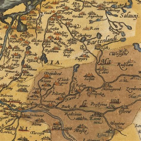 Old World Map Of Poland