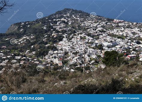 Anacapri Scorcio Panoramico Dal Sentiero Di Monte Solaro Stock Image