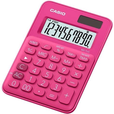 Casio Calculatrice De Bureau Ms Uc Rd S Ec Rouge Cdiscount Beaux