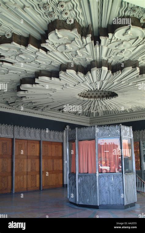 Art Deco entrance and ticket booth detail of the Wiltern (Theater Stock ...