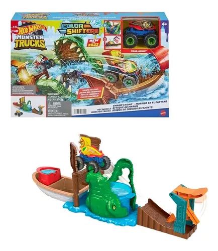 Hot Wheels Monster Trucks Ataque Do Crocodilo Faminto Mattel Parcelamento Sem Juros