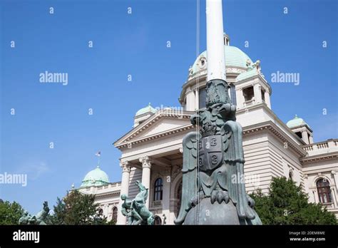 Main Entrance To The National Assembly Of The Republic Of Serbia In