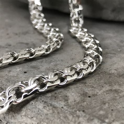 Men's Necklace Men's Silver Necklace Women Silver - Etsy