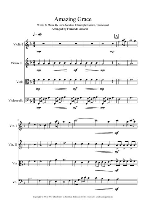 Amazing Grace Arr Fernando Amaral By John Newton Sheet Music For