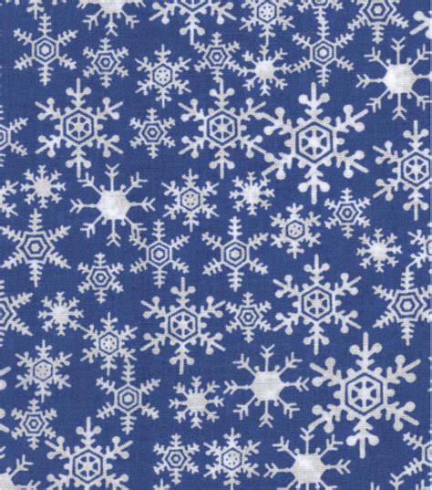 Noel Collection Christmas Snowflakes Blue Joann