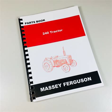 Massey Ferguson Mf 240 Tractor Parts Catalog Manual Book Exploded View