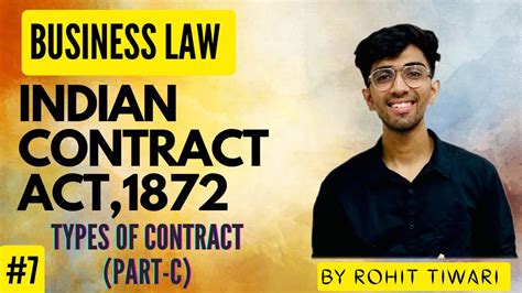 7 Indian Contract Act 1872 Types Of Contract PART C Business Law