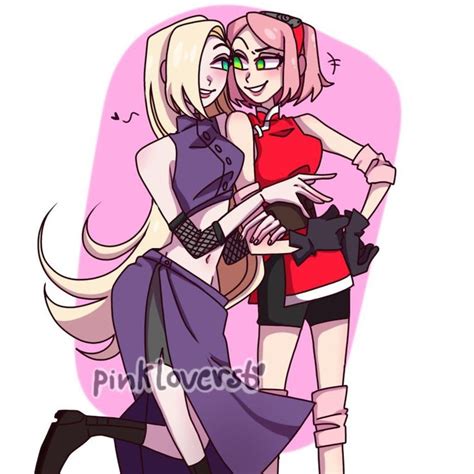 Kunoichis Sakura And Ino Art By Pinkloverst Twitter Ino Sakura