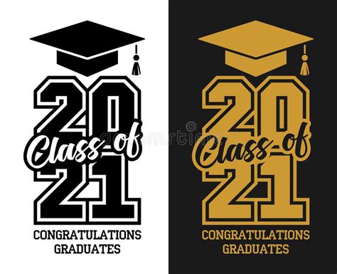 2021 Class Congratulations Graduates Stock Vector Illustration Of