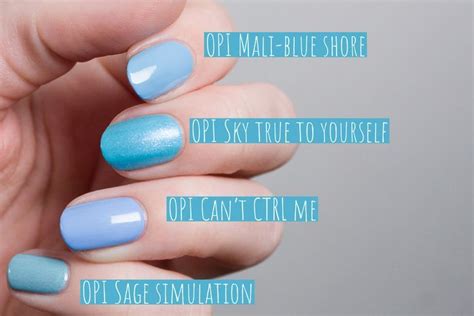 Comparison Of Opi Sky True To Yourself