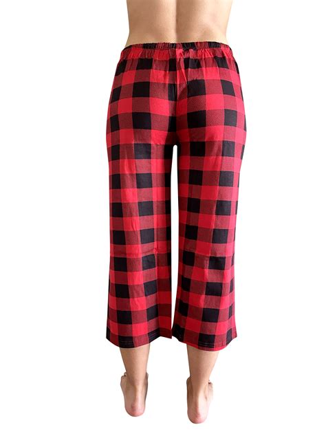 Just Love Womens 100 Cotton Capri Pj Bottoms Stylish Sleepwear Red