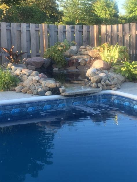 Free stock photo of DIY-Pool Waterfall.