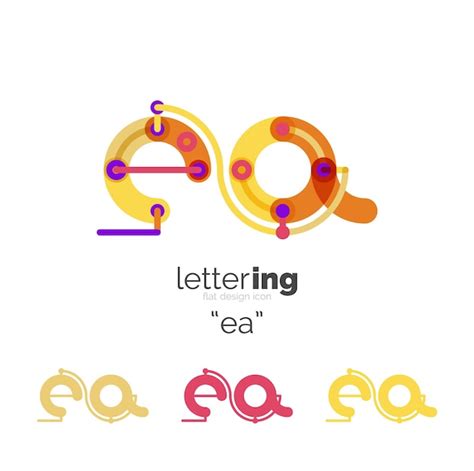 Concept De Marque De Logo De Lettres Initiales Linéaires Vecteur Premium