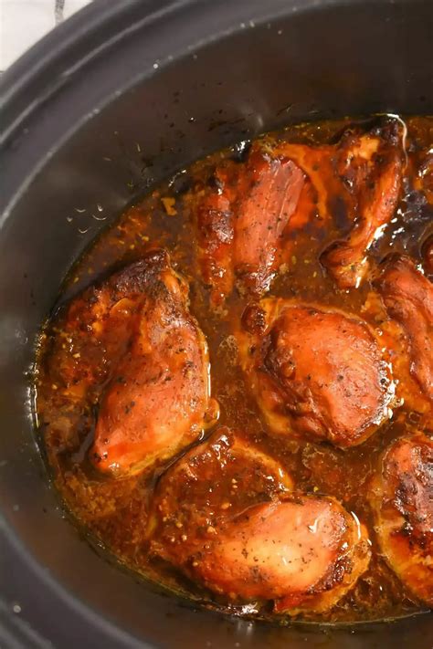 Honey Garlic Slow Cooker Chicken Thighs Artofit