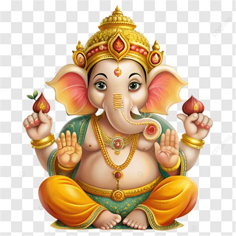 Ganesha Clipart Hindu God Of Wisdom And Success Illustration Digital