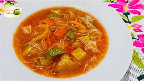 Receta De Sopa De Fideos Con Verduras Actualizado Septiembre