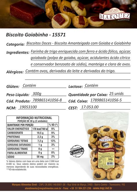 Biscoito Amanteigado Goiaba E Goiabinha Doces Produtos