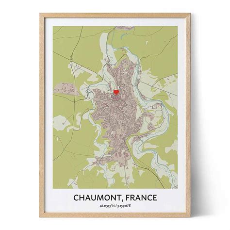 Chaumont Map Poster - Your City Map Art - Positive Prints