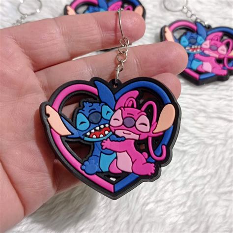 Unid Chaveiros Cora O Stitch Angel Mimos E Lembrancinhas De