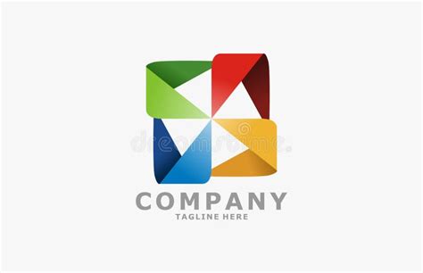 Abstract Colorful Square Logo Stock Illustration - Illustration of ...