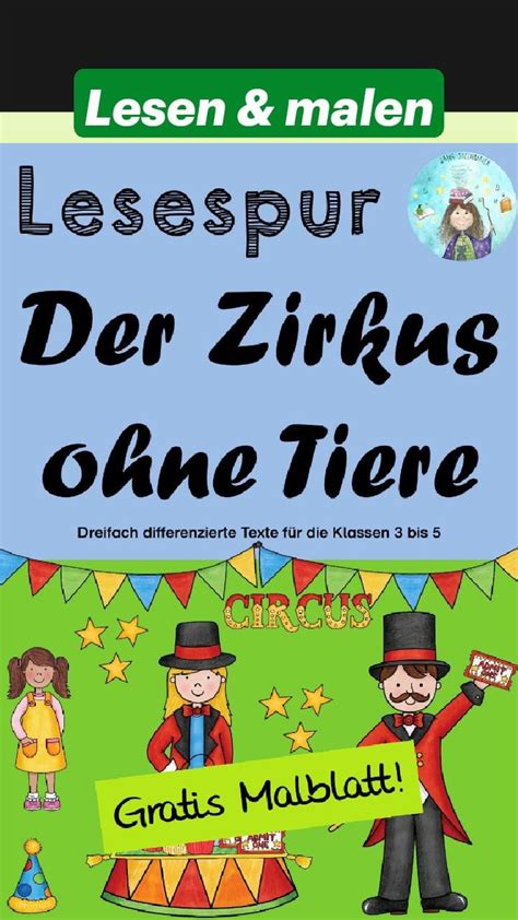 Gratis Malblatt Zur Lesespur Der Zirkus Ohne Tiere Lesen Lesen