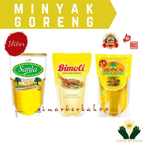 Jual Minyak Goreng Bimoli Liter L Sania Liter Tropical