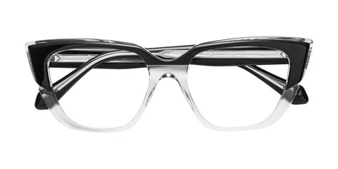 Black Clear Geek Chic Acetate Butterfly Eyeglasses Eagle