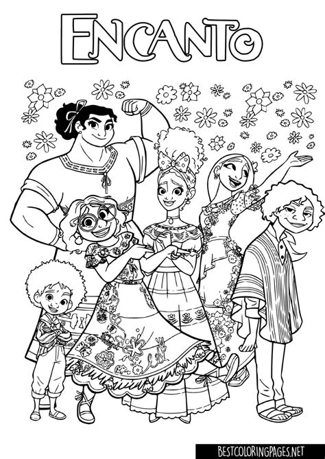 Encanto Free Printable Coloring Page Free Printable Coloring Pages