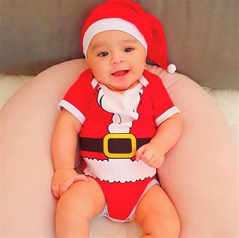 Body Tem Tico Beb Mesversario Papai Noel Gorro Natal Elo