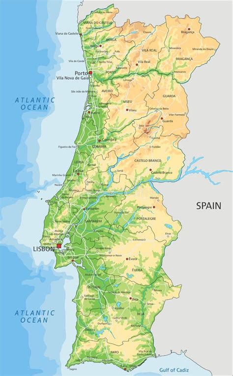 Carta Fisica Portogallo Portogallo Mappa Fisica Mappa Fisica Del Porn