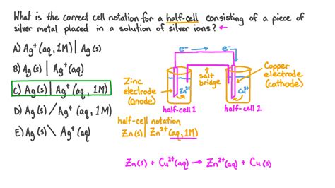 Question Video Writing Half Cell Notation Nagwa