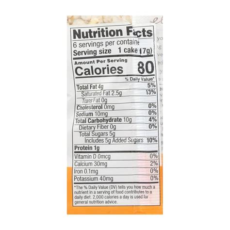 Rice Cakes Nutrition Facts And Ingredients Veronika Martins