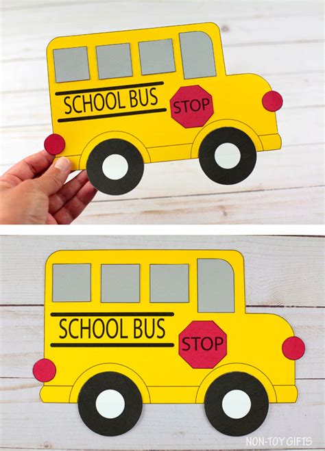 School Bus Craft with TEMPLATE - Back To School - Non-Toy Gifts