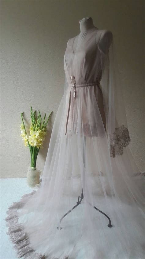 Nude Bridal Lingerie Set Nude Nightgown Lace Bridal Etsy