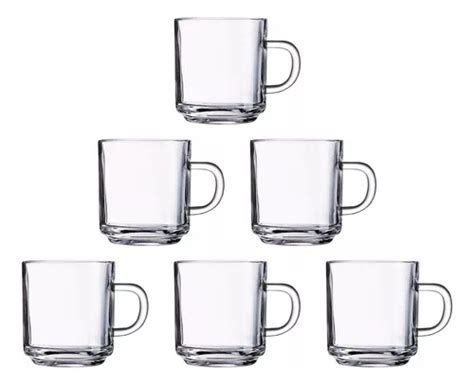 Set X6 Tazas Pocillos De Vidrio Para Café MercadoLibre