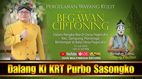 Live Streaming Wayang Kulit Dalang Ki Krt Purbo Sasongko Youtube