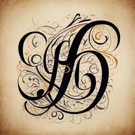 Beautiful Calligraphy Alphabet Art For Creative Use Premium Ai