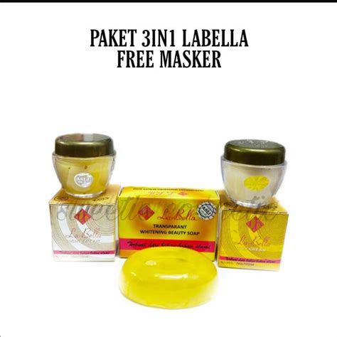 Jual Paket 3in1 Labella Gold Cream Siang Malam Dan Sabun Shopee