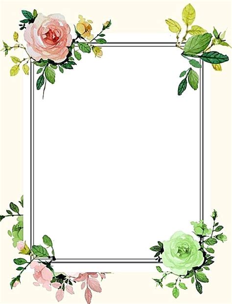 Watercolor Flower Border Vector at Vectorified.com | Collection of Watercolor Flower Border ...