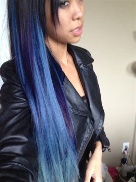 Blue Gradient Fashion Long Hair Styles Hair And Makeup Artist