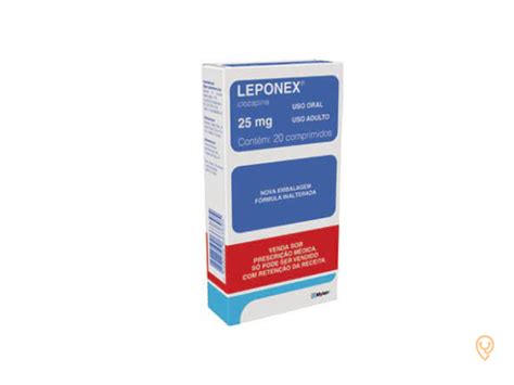 Bula Do Leponex 25 Mg Caixa 20 Comprimidos Adulto C1 CliniGuia