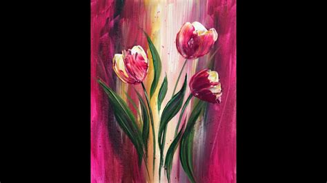 Rose Malen Acryl Einfach Einfach Malen Pusteblumen Acrylmalerei Easy