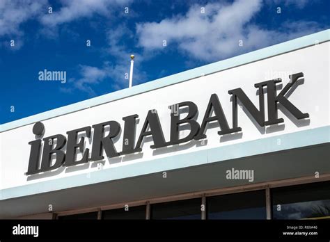 Miami Beach Florida,Alton Road,Iberia Bank sign,FL181205138 Stock Photo ...