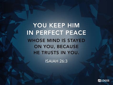 Isaiah 26:3 NIV - You will keep in perfect… | Biblia