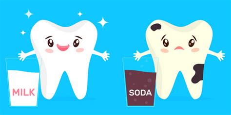 Foods For Healthy Teeth Cartoon Card Royalty Free Vector