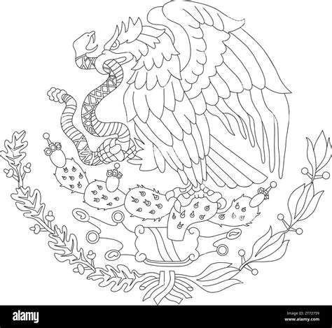 mexican flag eagle outline Mexican flag eagle outline