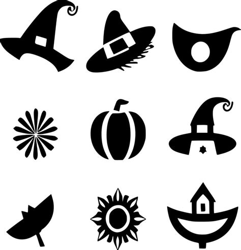 set of witch icon 22045245 Vector Art at Vecteezy