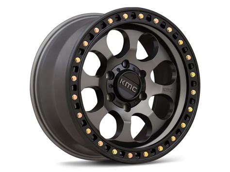 KMC Colorado Riot SBL Anthracite With Satin Black Lip 6 Lug Wheel 17x8