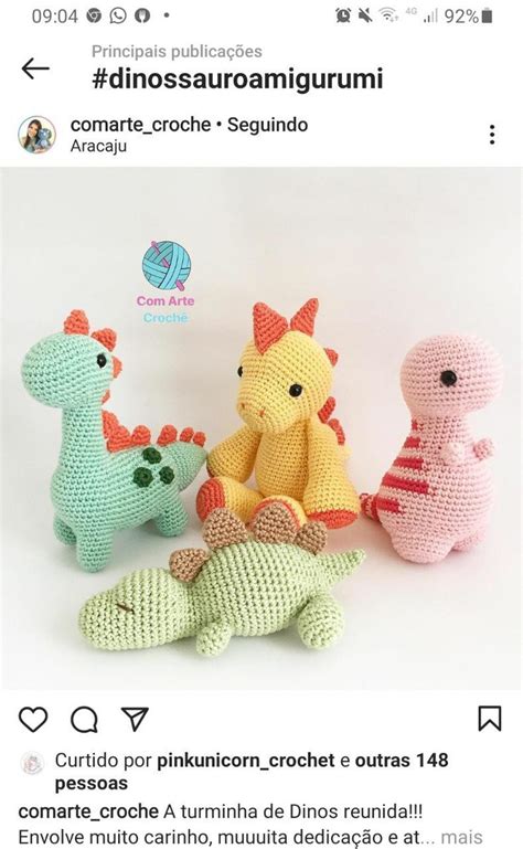 Turma Dinos Bebês Amigurumi Elo7 Produtos Especiais